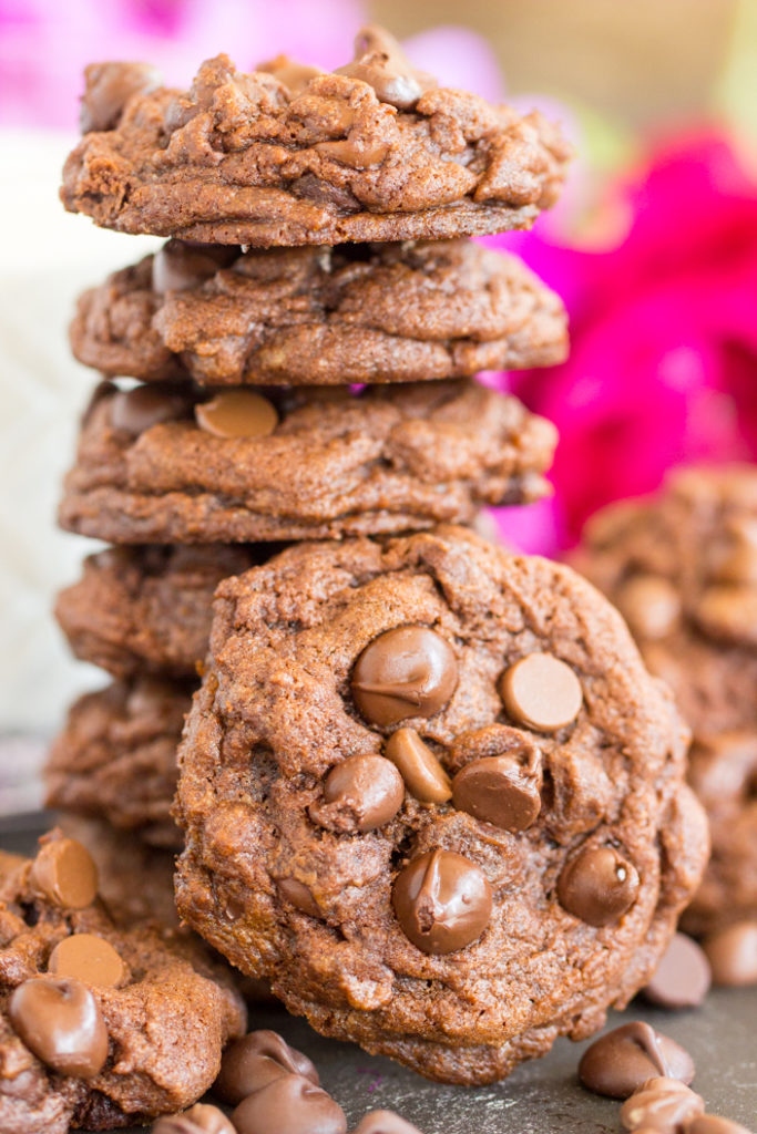 Triple Chocolate Chip Pudding Cookies