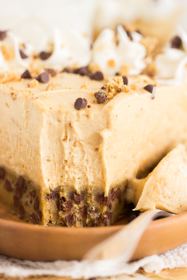 Chocolate Chip Cookie Crust Peanut Butter Pie • The Gold Lining Girl