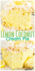 No Bake Coconut Lemon Cream Pie • The Gold Lining Girl