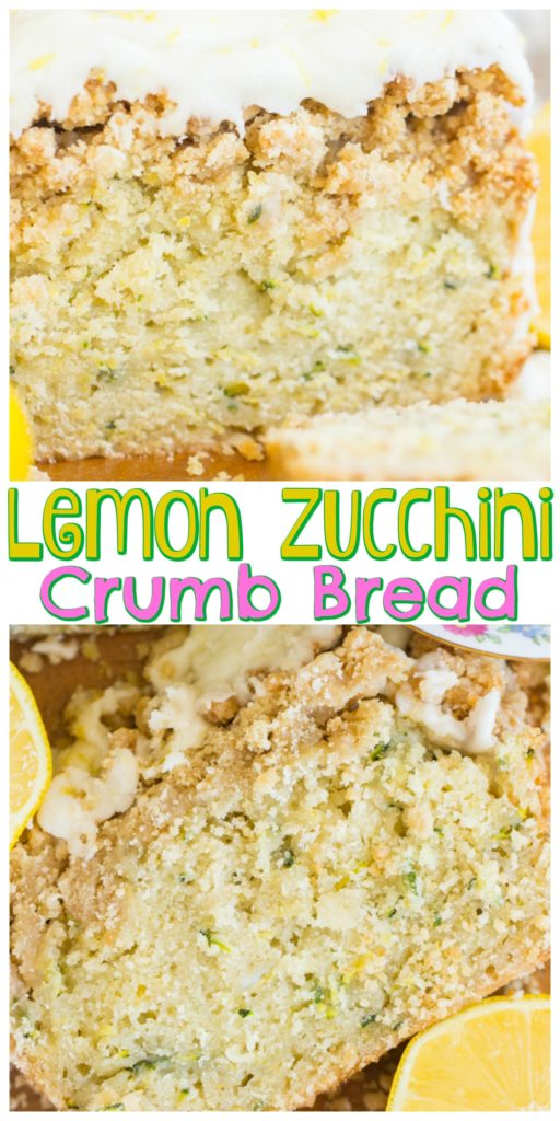 Lemon Zucchini Bread with Crumb Topping • The Gold Lining Girl
