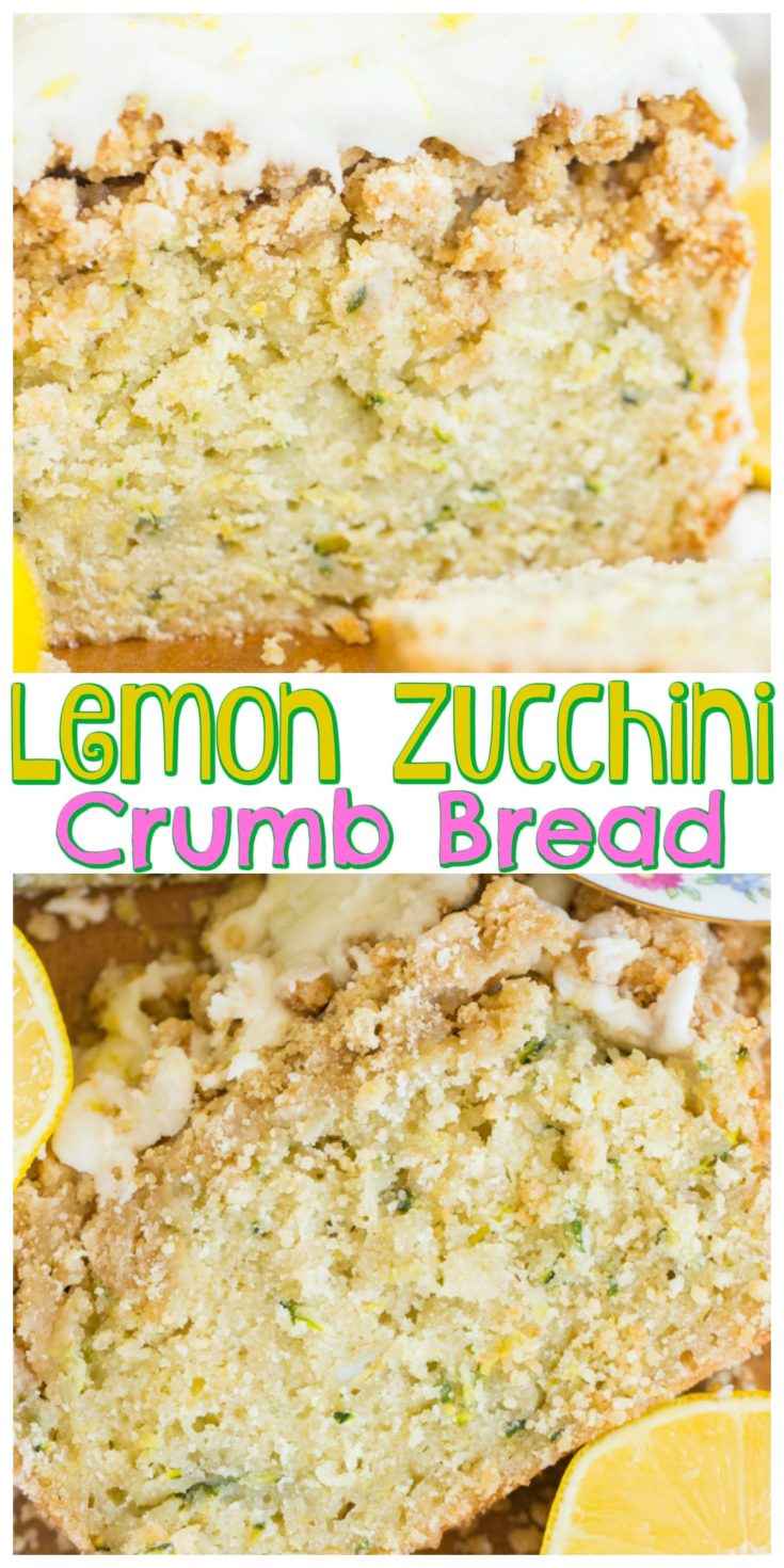 Lemon Zucchini Bread with Crumb Topping • The Gold Lining Girl