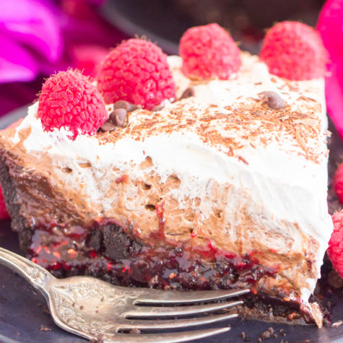 No Bake Raspberry Nutella Pie • The Gold Lining Girl