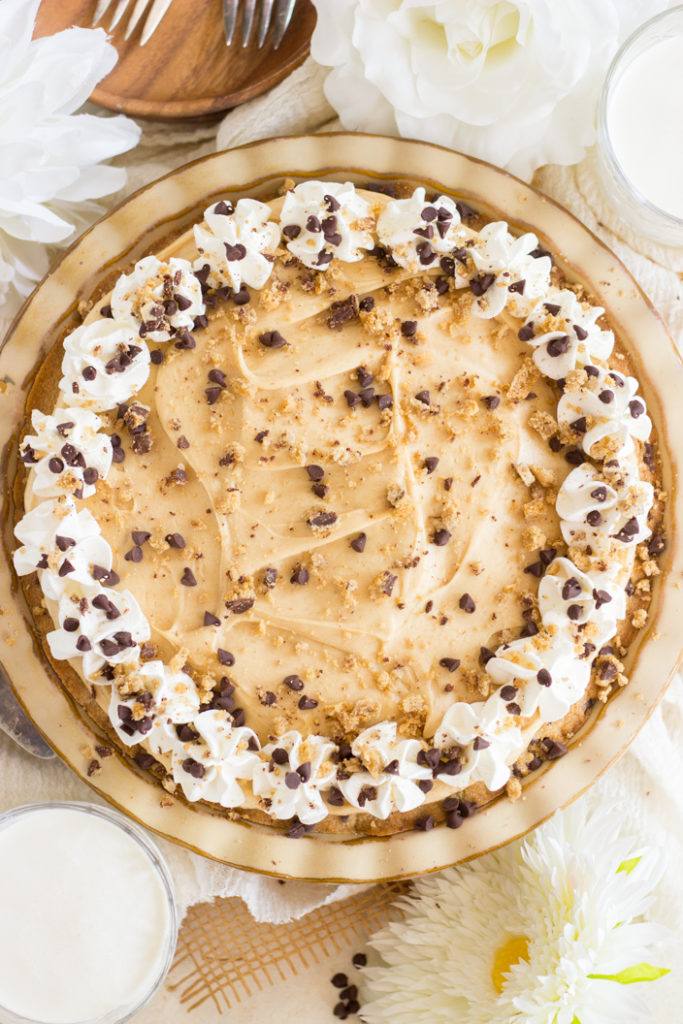 Chocolate Chip Cookie Crust Peanut Butter Pie recipe