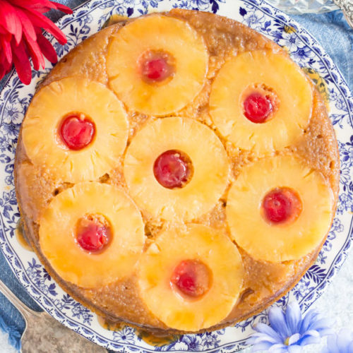 Pineapple Pumpkin Upside Down Cake • The Gold Lining Girl