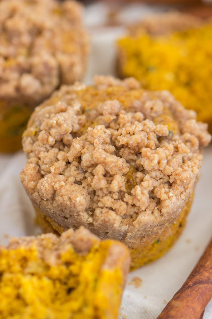 Streusel Pumpkin Zucchini Muffins