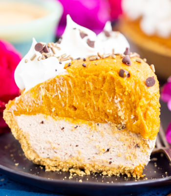 No Bake Pumpkin Spice Latte Cheesecake